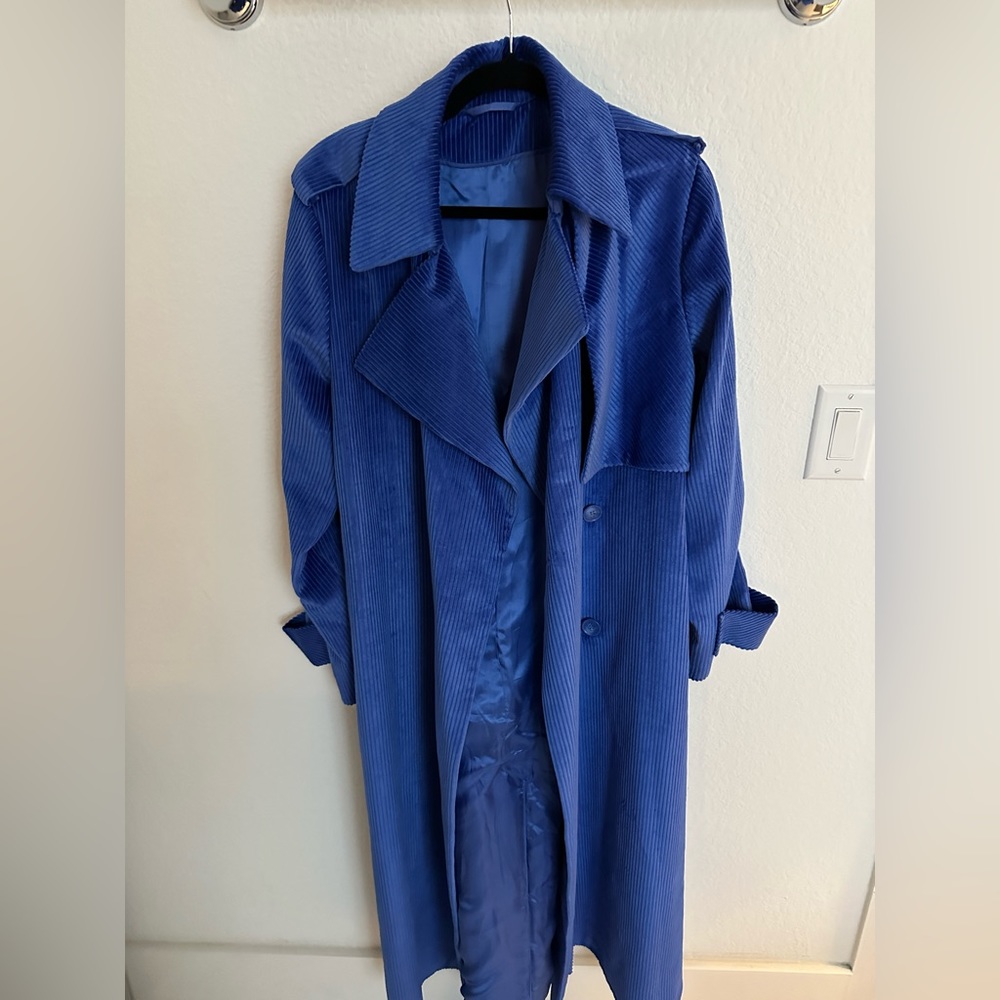 COS Blue Velvet Trench